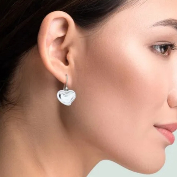 Tiffany & Co. Jewelry - TIFFANY & CO. ELSA PERETTI SPAIN, 925 VINTAGE 90'S FULL CARVED HEART EARRINGS